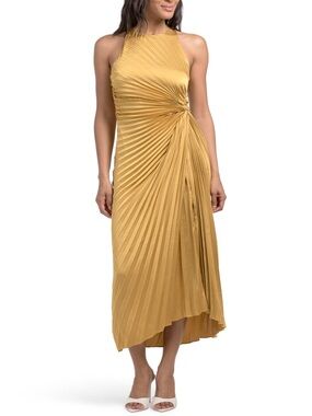 strapless open back dress Pleated Button Mini Dress main image 1